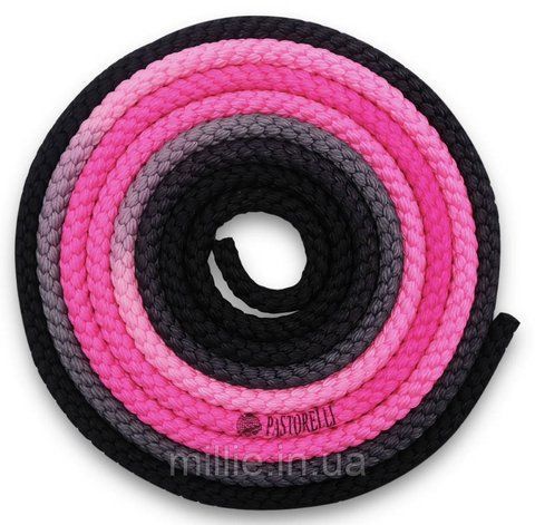 Скакалка для художньої гімнастики Pastorelli Patrasso/ F.I.G. Approved/ 3 м/ Колір:Rosa-Nero 3448 фото