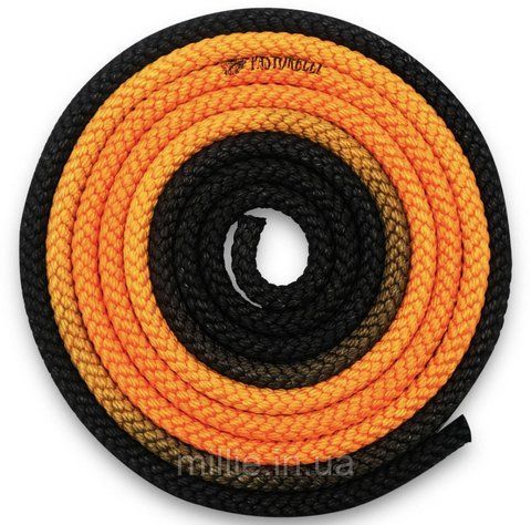 Скакалка для художньої гімнастики Pastorelli Patrasso/ F.I.G. Approved/ 3 м/ Колір:Arancio-Nero 3519 фото
