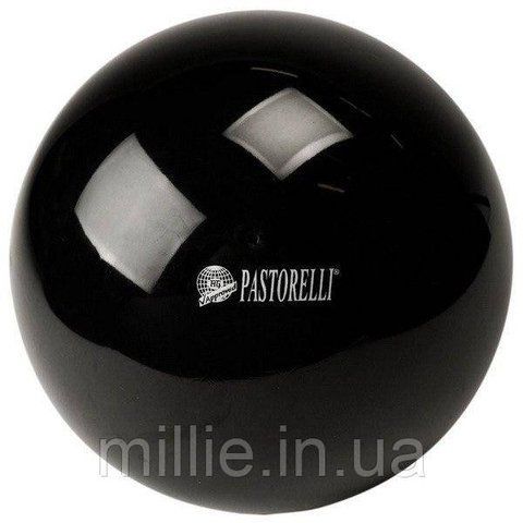 М'яч для художньої гімнастики Pastorelli 18 см NEW GENERATION/Чорний 6 фото