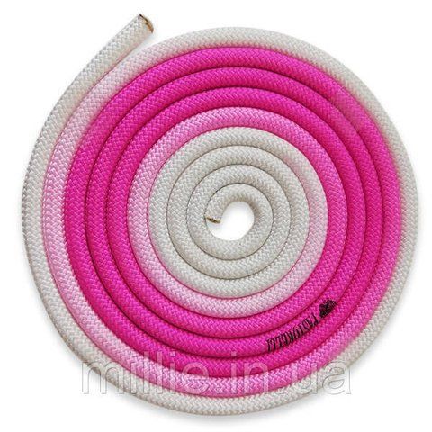 Скакалка для художньої гімнастики Pastorelli New Orleans/ F.I.G. Approved/ 3 м/ Колір:Pink-White 4269 фото